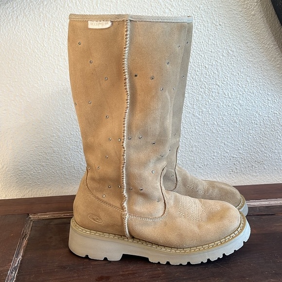 Roper boots suede zip up with rhinestones. women’s 6 - Picture 6 of 8